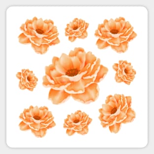 Orange Rose Decor Magnet